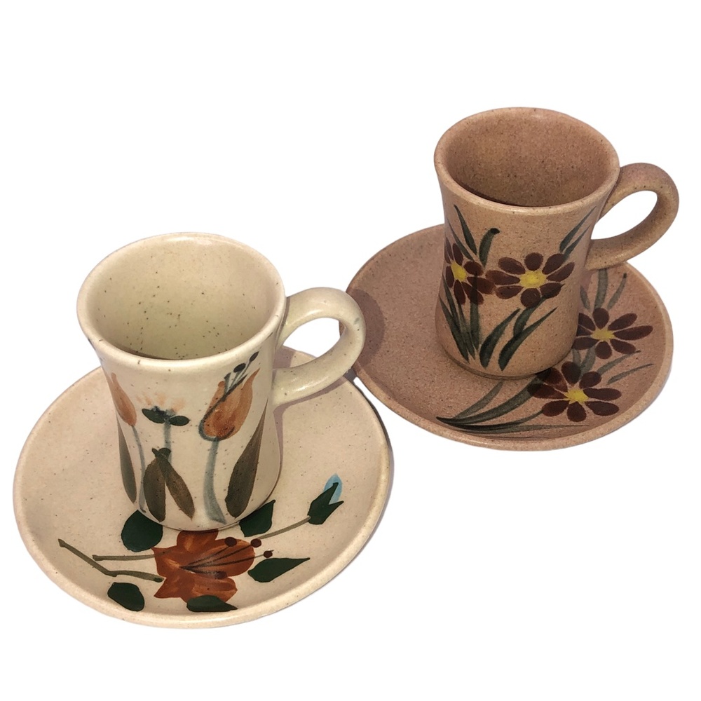 Hand Painted ARNART Demitasse Mini Cup & Saucer Set~KOREA